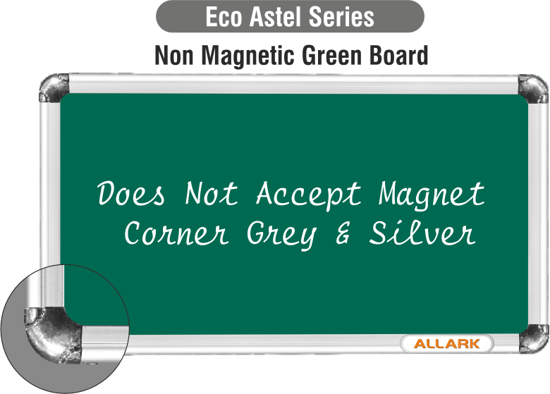 Non-magnetic green chalk board detail 2